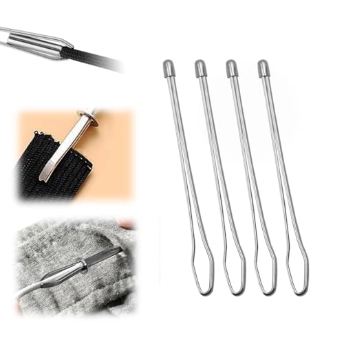 Runsgo DIY Rope Threader Clip,2024 New Sewing Clips Drawstring Threader Tool Set,for Drawstring Replacement for Hoodies, Shorts, Pants (A*2+B*2)