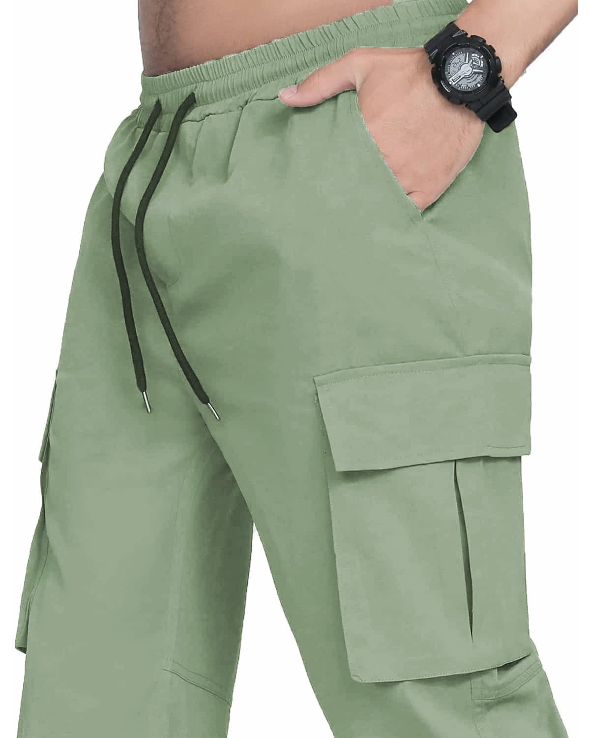 LYRXXX Men's Casual Cargo Pants Hiking Pants Workout Joggers Sweatpants for Men