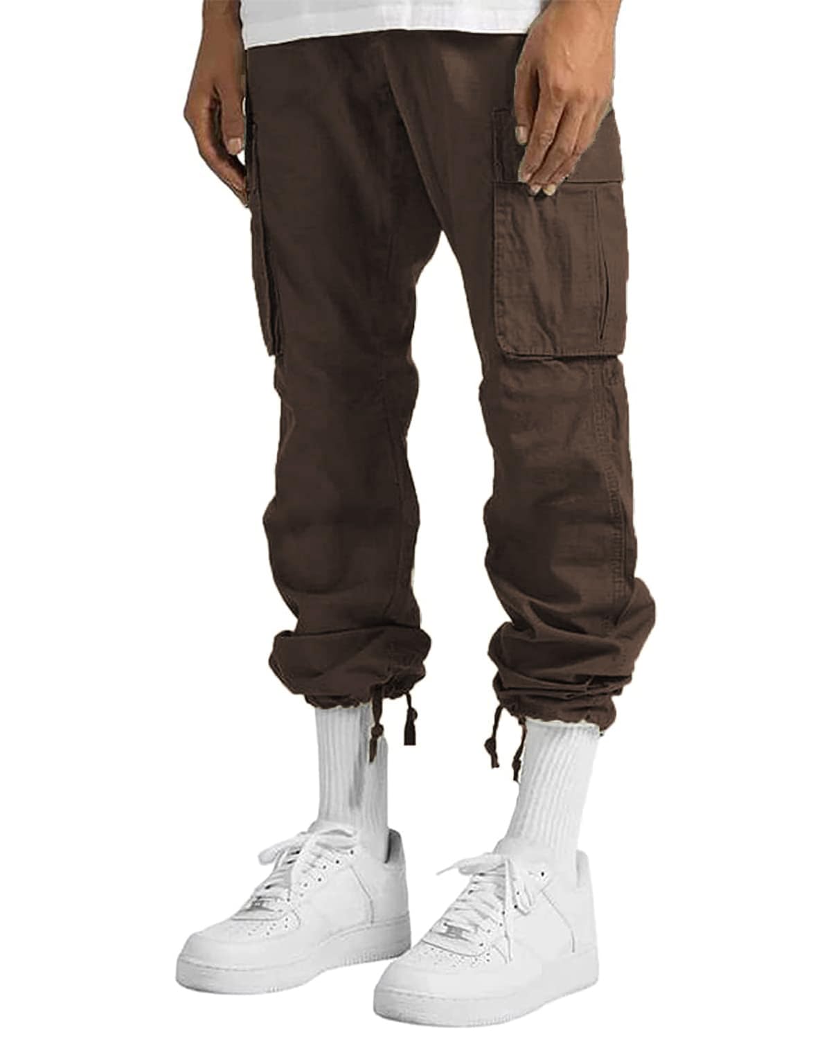 LYRXXX Men's Casual Cargo Pants Hiking Pants Workout Joggers Sweatpants for Men