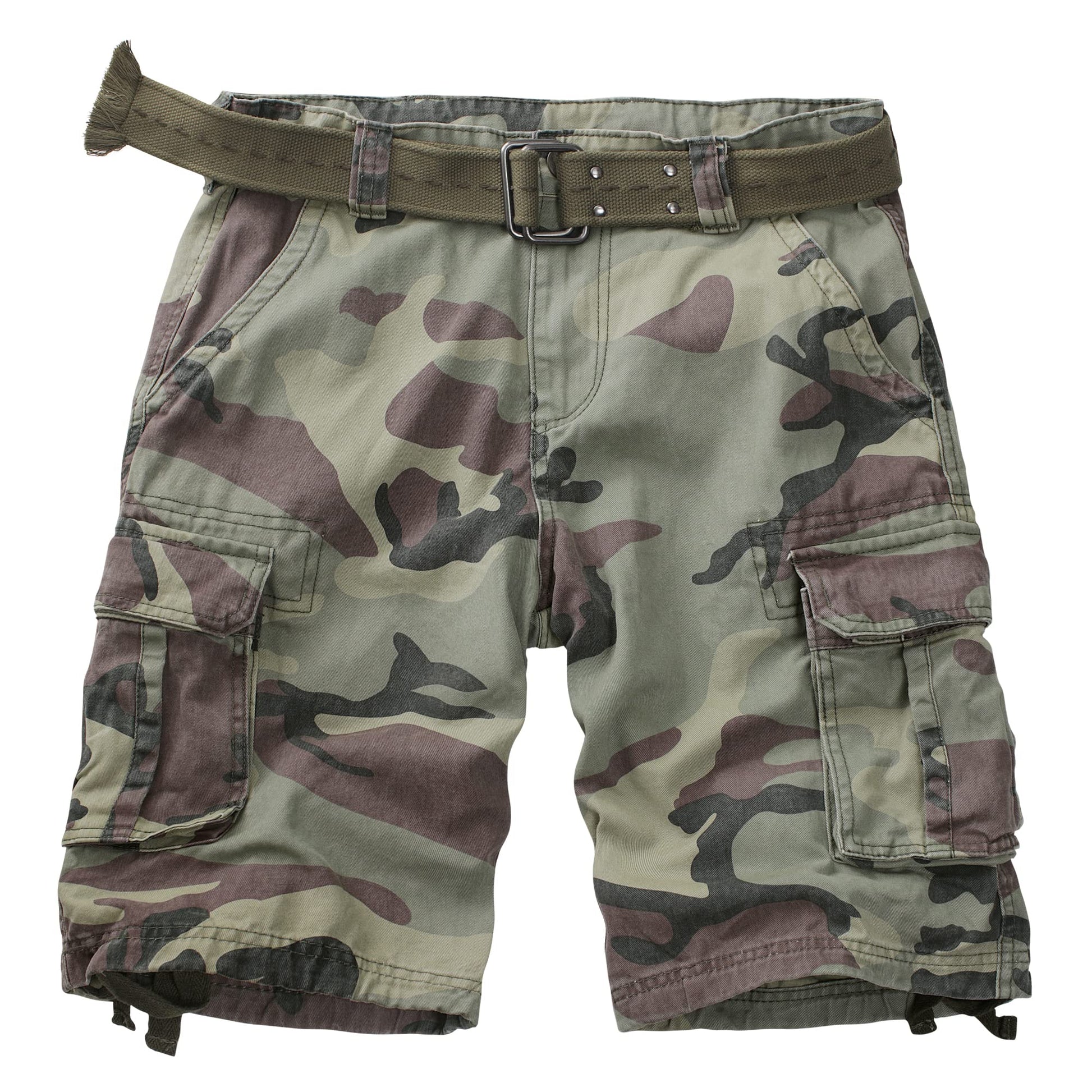 Mens Cargo Shorts Relaxed Fit Camo Casual Shorts Multi-Pocket Work Shorts with Pockets 11" Inseam