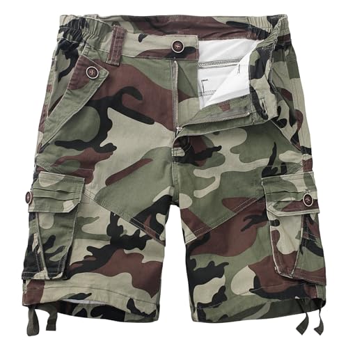 Womens Hiking Shorts, Bermuda Cargo Shorts, 10" Casual Summer Jorts Y2K Shorts with Multi Pockets