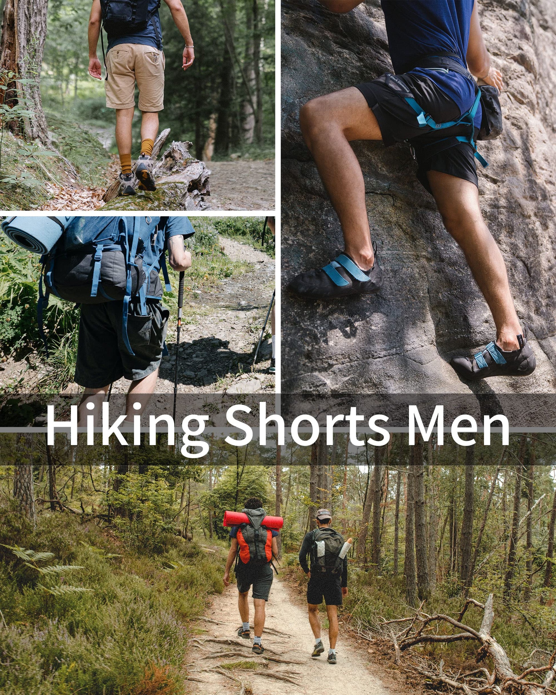 Men's Work Shorts, Cargo Werkshorts, Workwear Hiking Shorts with Utility Multi-Pocket