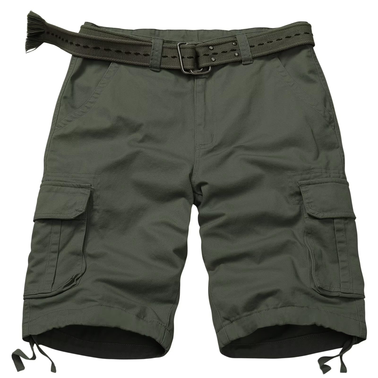 Mens Cargo Shorts Relaxed Fit Camo Casual Shorts Multi-Pocket Work Shorts with Pockets 11" Inseam
