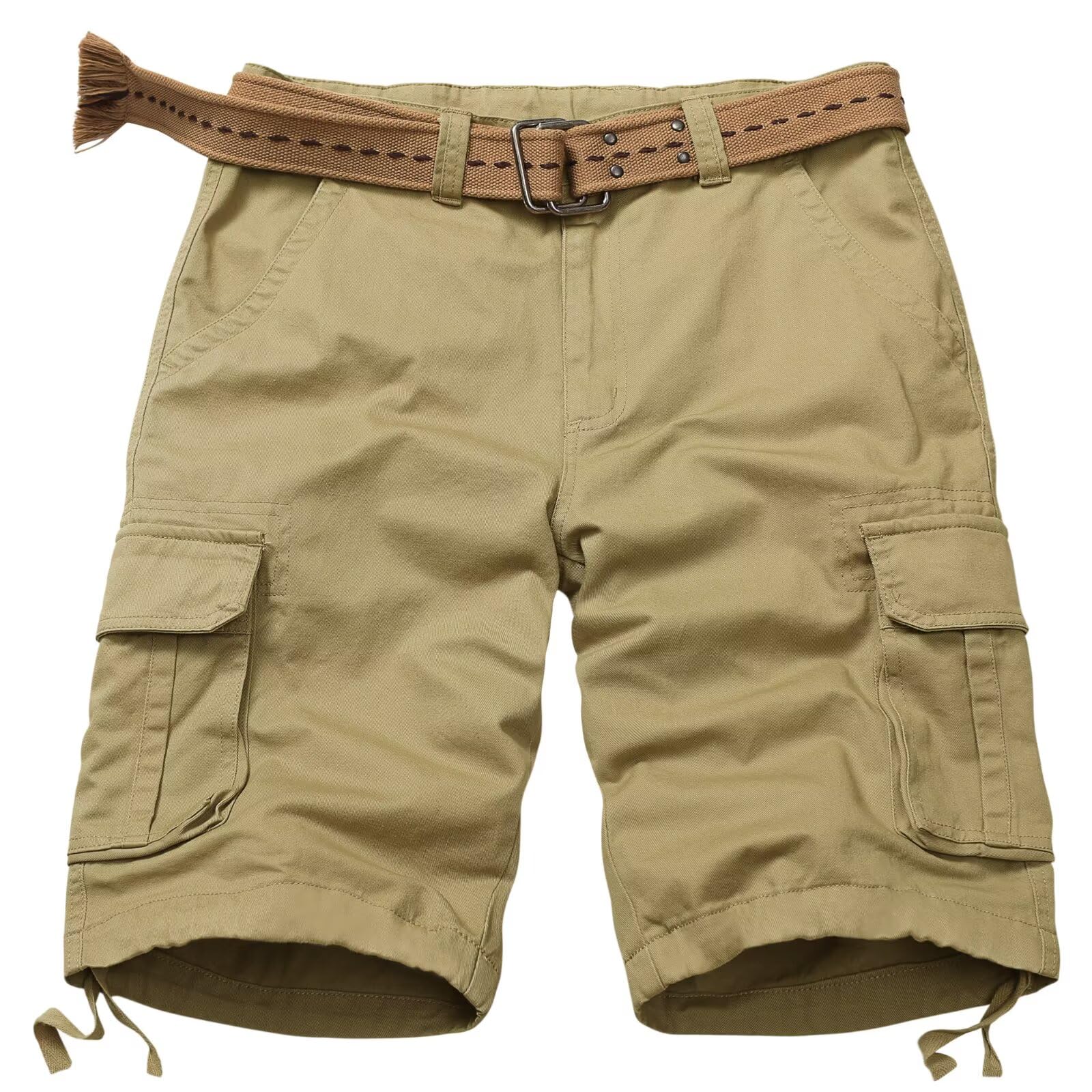 Mens Cargo Shorts Relaxed Fit Camo Casual Shorts Multi-Pocket Work Shorts with Pockets 11" Inseam