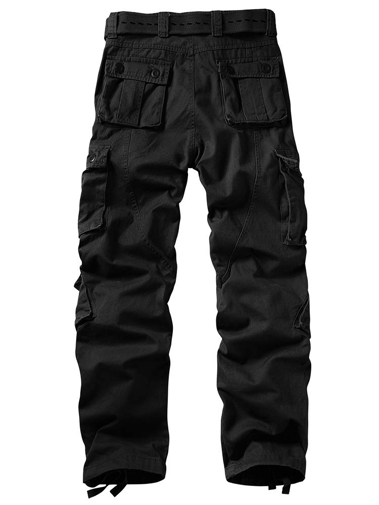 Men's Cargo Pants, Casual Outdoor Camo Pants, Relaxed Fit Work Pants with Multi Pockets