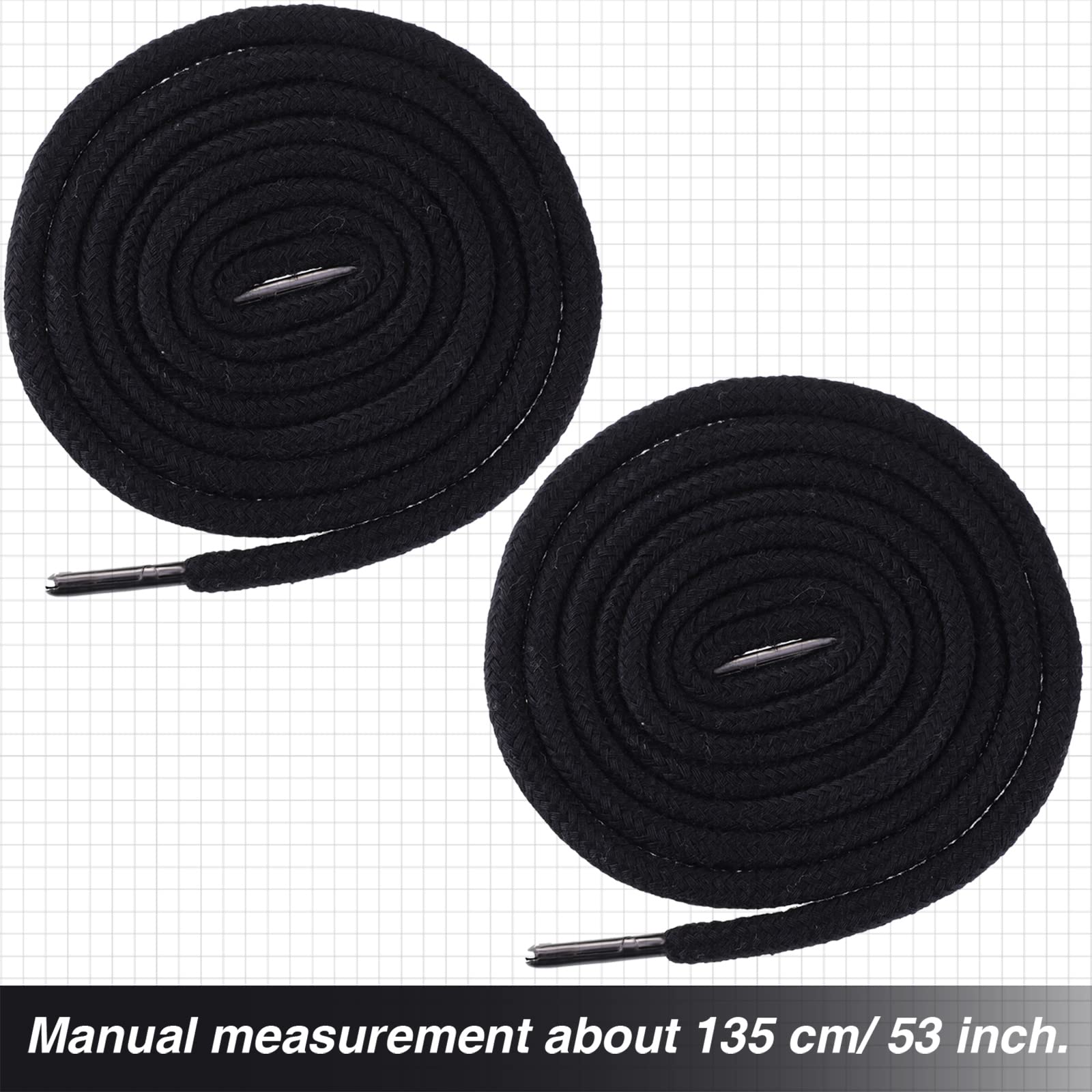 Drawstring Cords Replacement Drawstrings with Easy Threader for Sweatpants Shorts Pants Jackets Coats (Black, White)