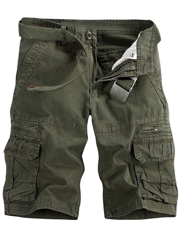 Men's Cargo Shorts Relaxed Fit, Cotton Twill Work Shorts, Outdoor Lightweight Casual Shorts for Men with Pockets