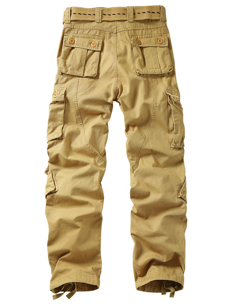 Men's Cargo Pants, Casual Outdoor Camo Pants, Relaxed Fit Work Pants with Multi Pockets