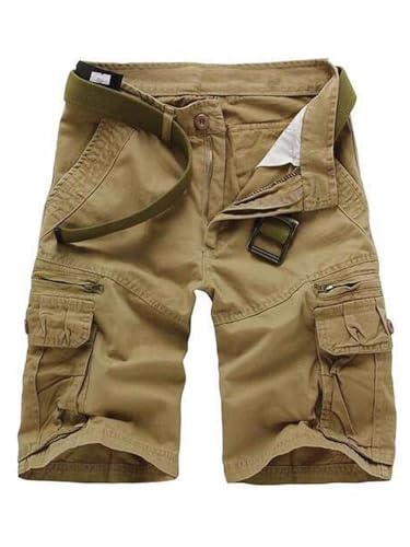Men's Cargo Shorts Relaxed Fit, Cotton Twill Work Shorts, Outdoor Lightweight Casual Shorts for Men with Pockets
