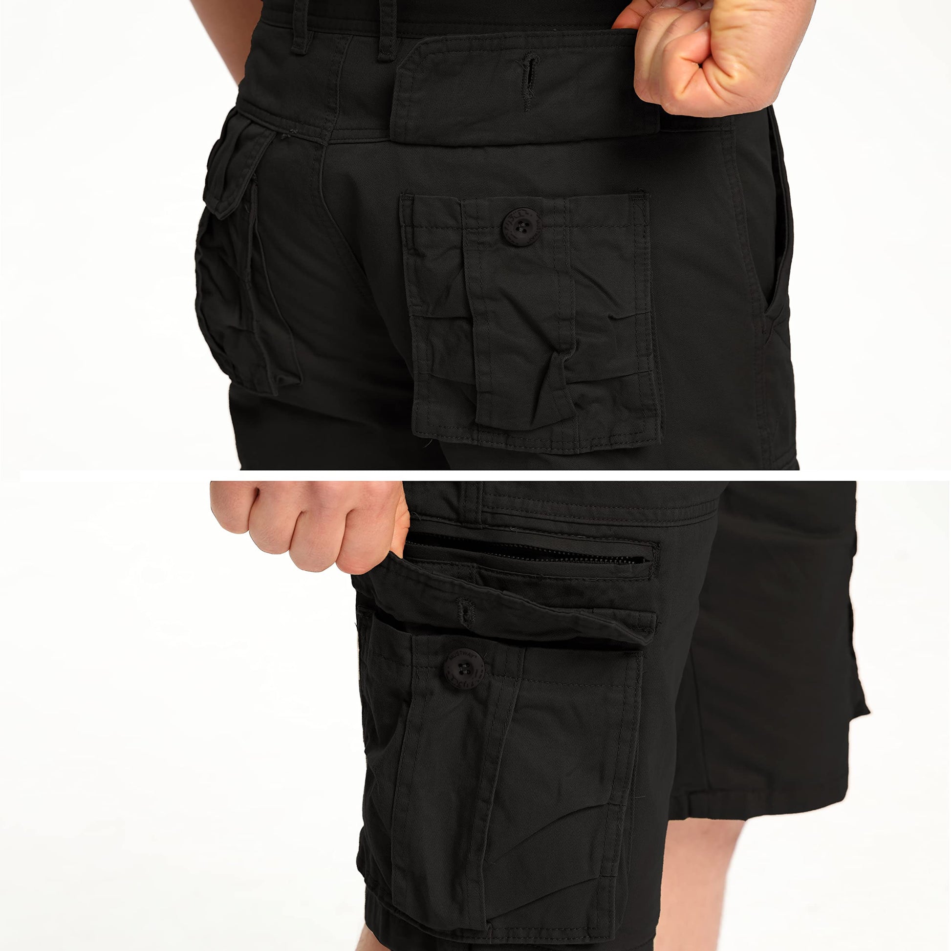 Men's Cargo Shorts Relaxed Fit, Cotton Twill Work Shorts, Outdoor Lightweight Casual Shorts for Men with Pockets