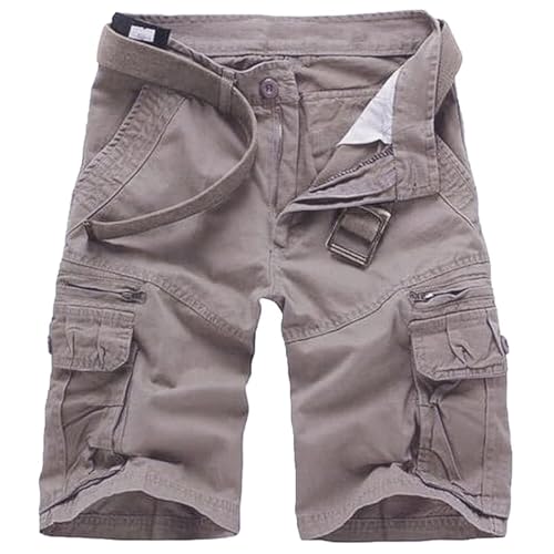 Men's Cargo Shorts Relaxed Fit, Cotton Twill Work Shorts, Outdoor Lightweight Casual Shorts for Men with Pockets