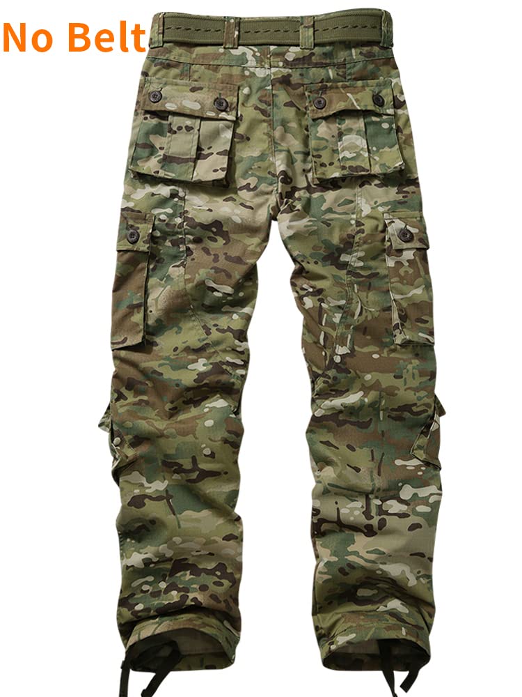 Men's Outdoor Hiking Pants, Tactical Pants Lightweight Casual Work Ripstop Cargo Pants for Men with Pockets