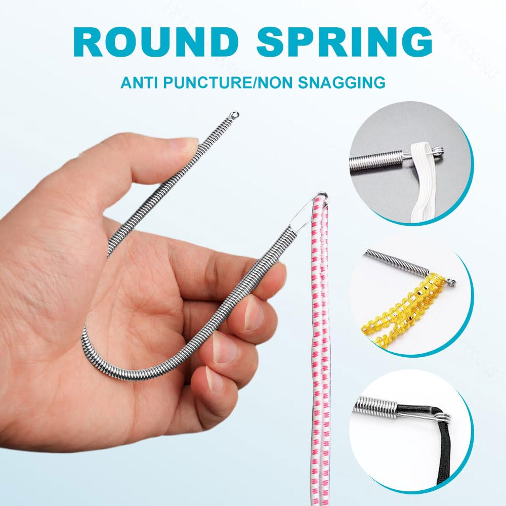 Runsgo DIY Rope Threader Clip,2024 New Sewing Clips Drawstring Threader Tool Set,for Drawstring Replacement for Hoodies, Shorts, Pants (A*2+B*2)