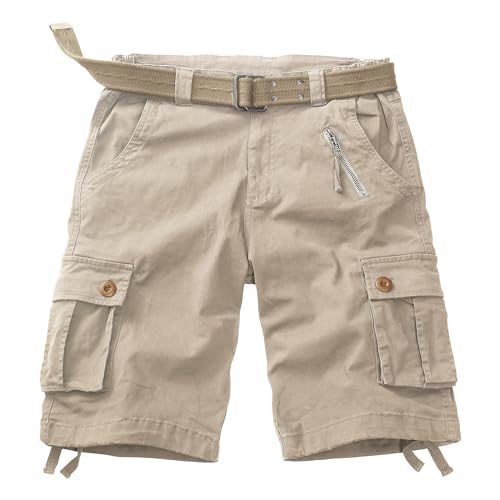 Men's Work Shorts, Cargo Werkshorts, Workwear Hiking Shorts with Utility Multi-Pocket