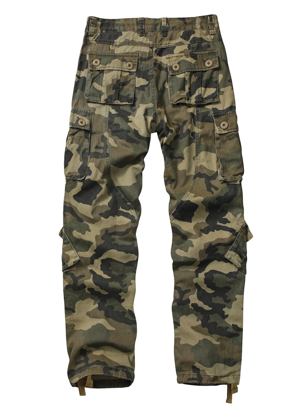 Men's Cargo Pants, Casual Outdoor Camo Pants, Relaxed Fit Work Pants with Multi Pockets