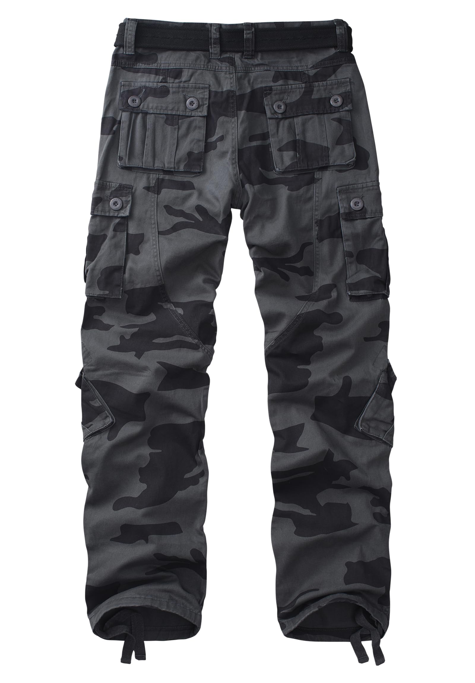 Men's Cargo Pants, Casual Outdoor Camo Pants, Relaxed Fit Work Pants with Multi Pockets