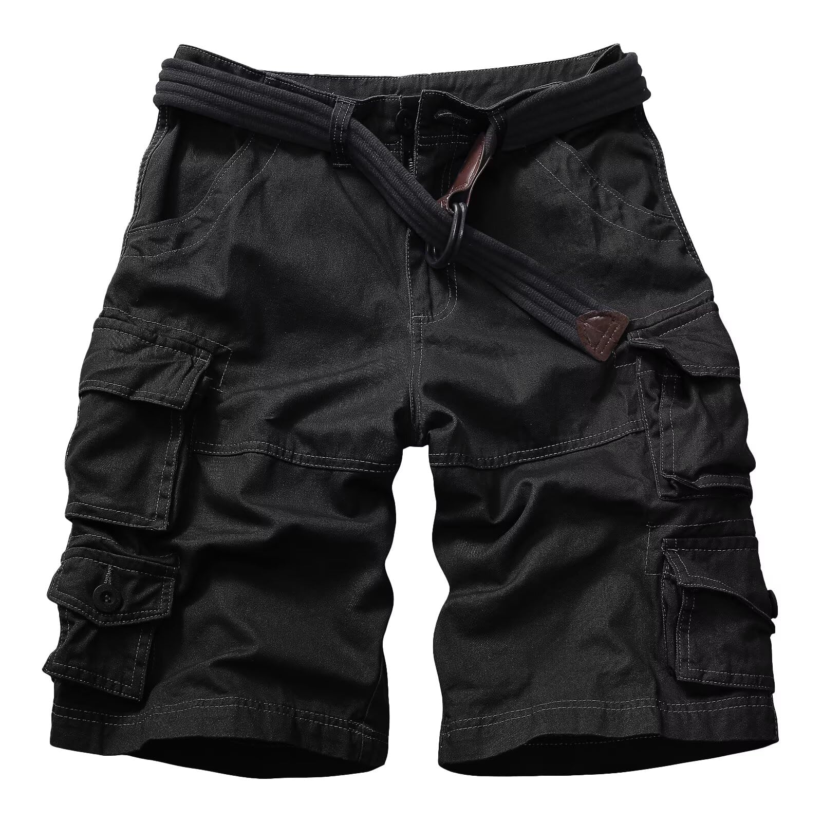 Cargo Short for Men Relaxed Fit Camo Outdoor Hiking Work Cotton Casual Shorts with 9 Pockets No Belt