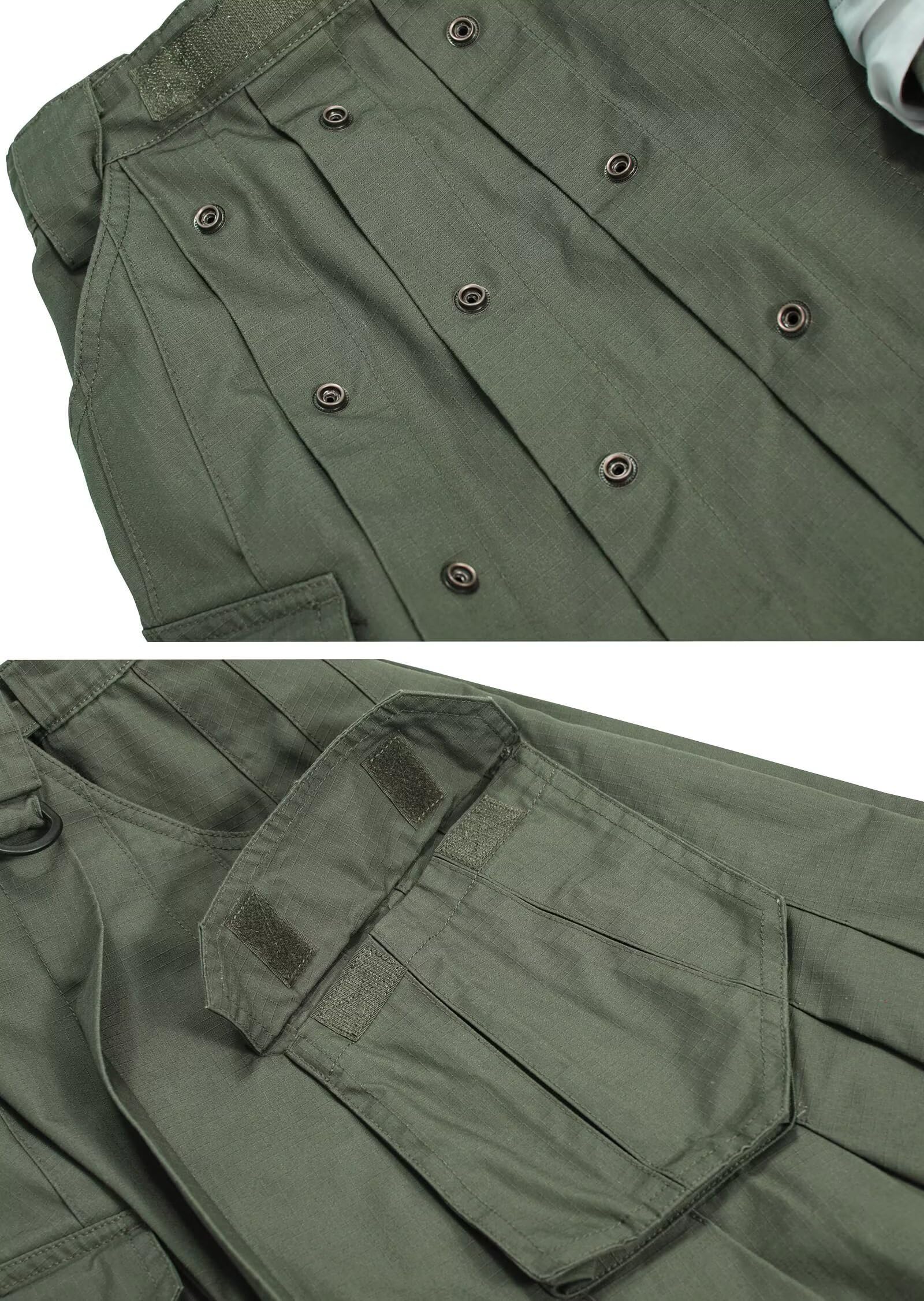 Men's Camo Scottish Outdoor Utility Kilt - 23" Length Pleated Tactical Irish Hybrid Kilt With Pockets