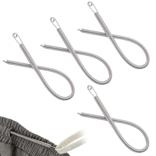 Runsgo DIY Rope Threader Clip,2024 New Sewing Clips Drawstring Threader Tool Set,for Drawstring Replacement for Hoodies, Shorts, Pants (A*2+B*2)