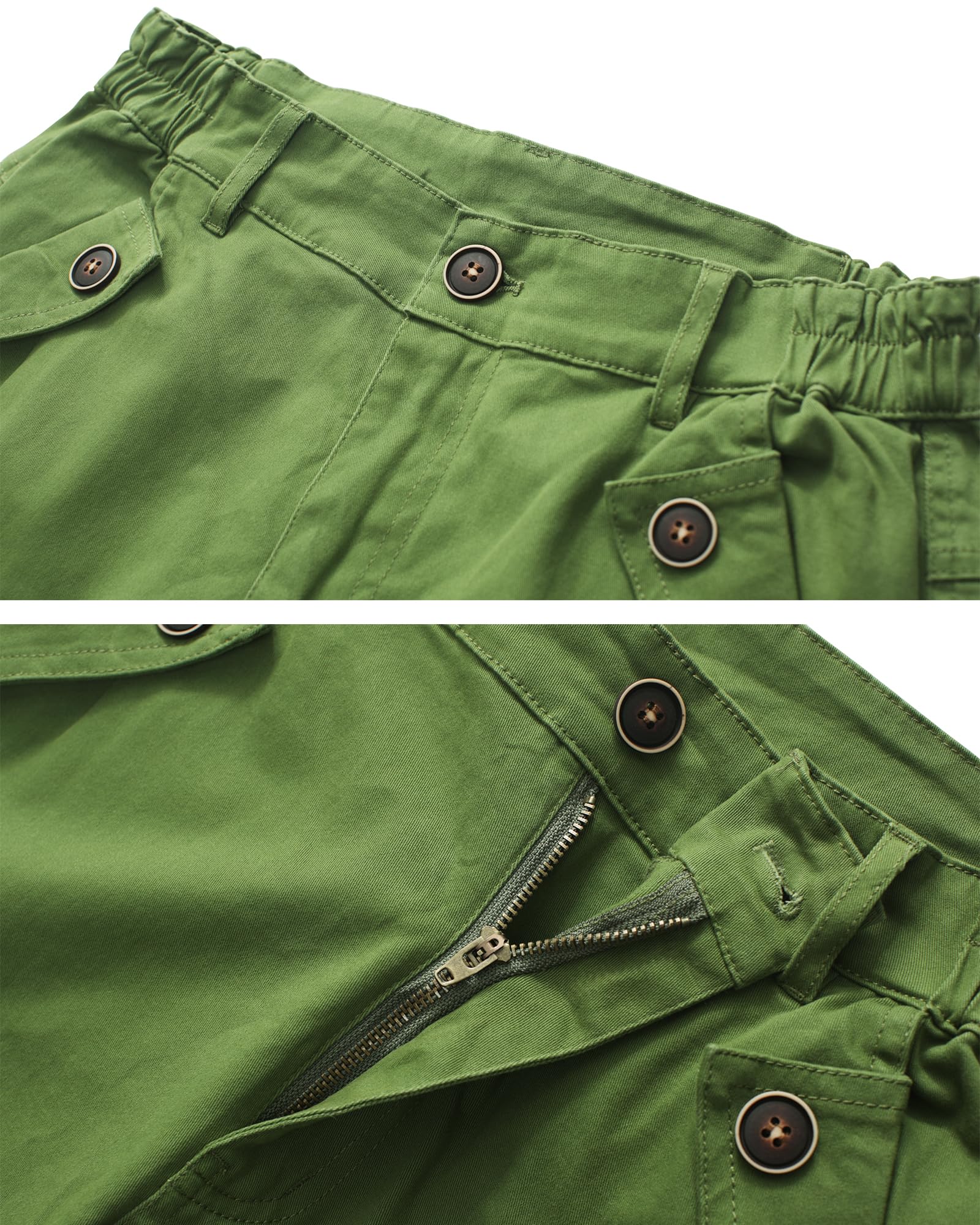 Womens Hiking Shorts, Bermuda Cargo Shorts, 10" Casual Summer Jorts Y2K Shorts with Multi Pockets
