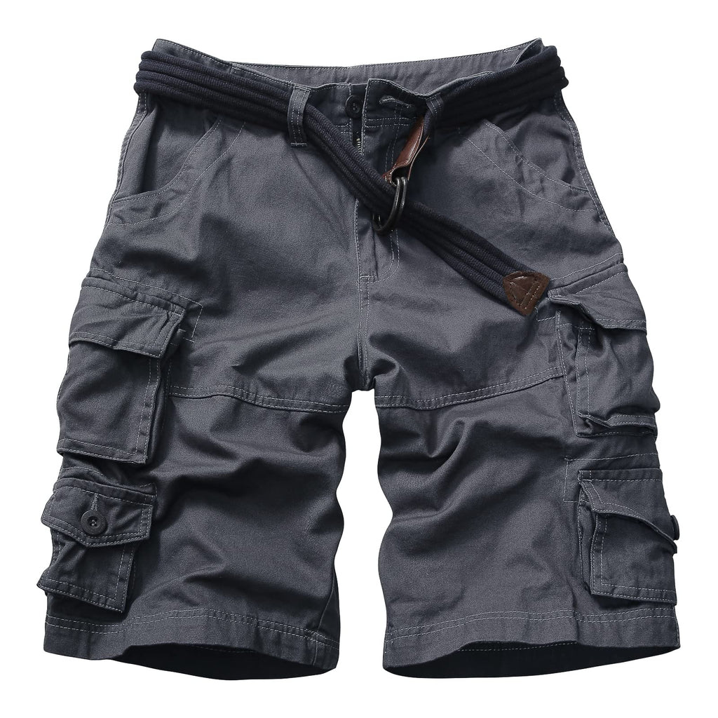 Cargo Short for Men Relaxed Fit Camo Outdoor Hiking Work Cotton Casual Shorts with 9 Pockets No Belt