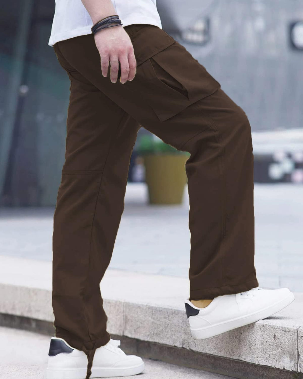 LYRXXX Men's Casual Cargo Pants Hiking Pants Workout Joggers Sweatpants for Men