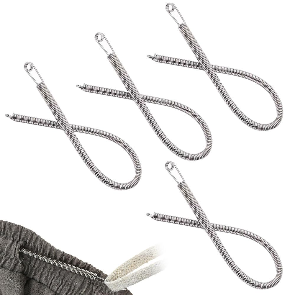 Runsgo DIY Rope Threader Clip,2024 New Sewing Clips Drawstring Threader Tool Set,for Drawstring Replacement for Hoodies, Shorts, Pants (A*2+B*2)