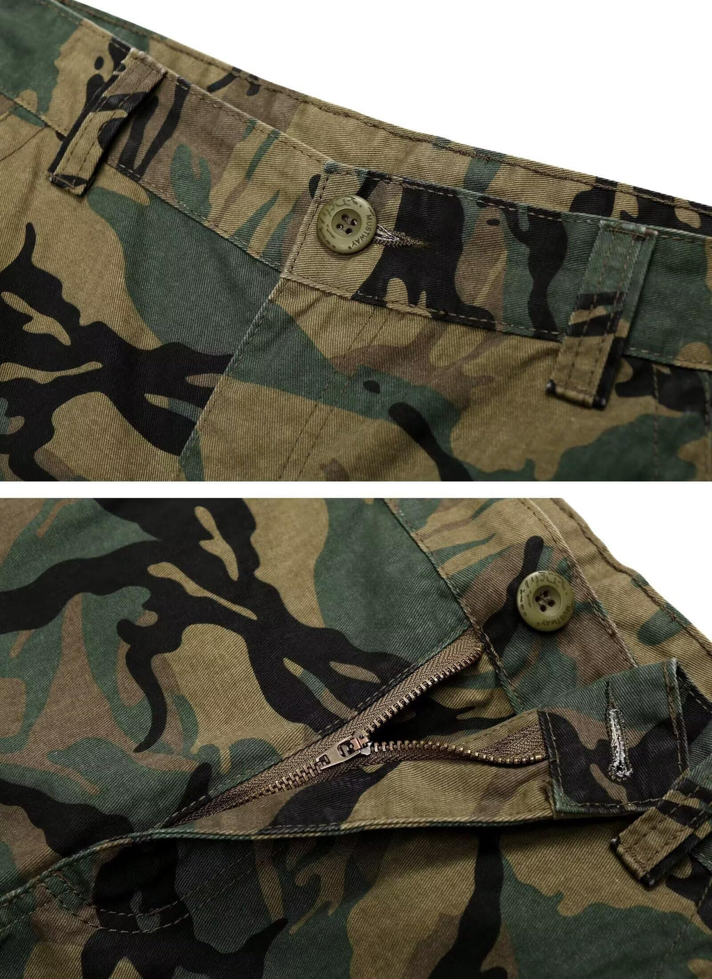 Mens Cargo Shorts Relaxed Fit Camo Casual Shorts Multi-Pocket Work Shorts with Pockets 11" Inseam