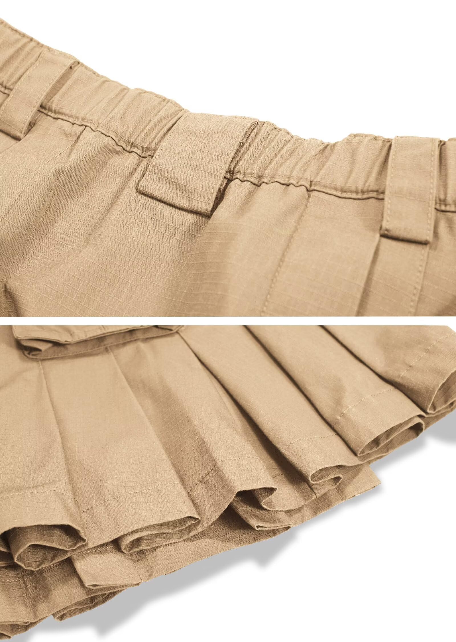 Men's Camo Scottish Outdoor Utility Kilt - 23" Length Pleated Tactical Irish Hybrid Kilt With Pockets