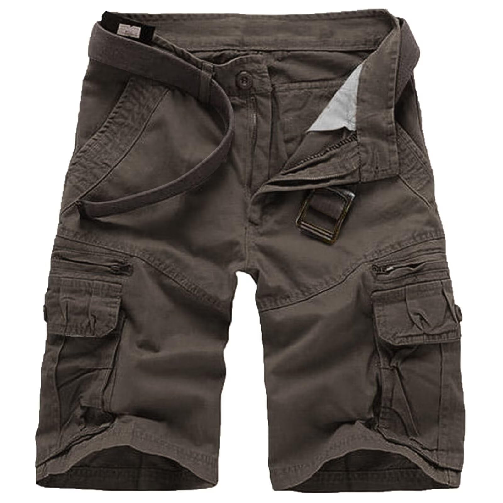 Men's Cargo Shorts Relaxed Fit, Cotton Twill Work Shorts, Outdoor Lightweight Casual Shorts for Men with Pockets