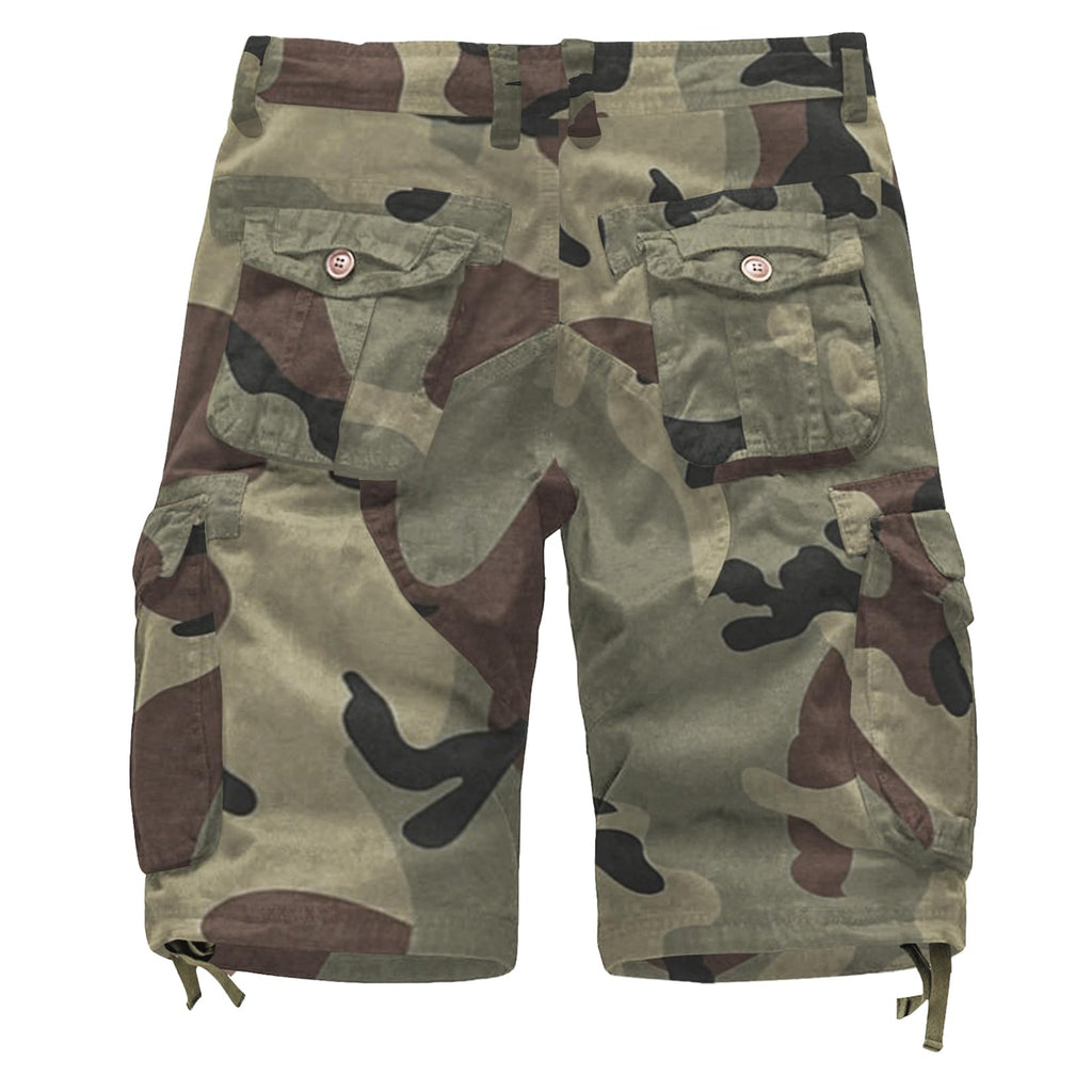 Cargo Short for Men, Relaxed Fit Camo Shorts, Outdoor Hiking Casual Work Shorts with Multi Pocket