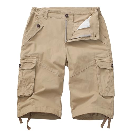 Womens Hiking Shorts, Bermuda Cargo Shorts, 10" Casual Summer Jorts Y2K Shorts with Multi Pockets