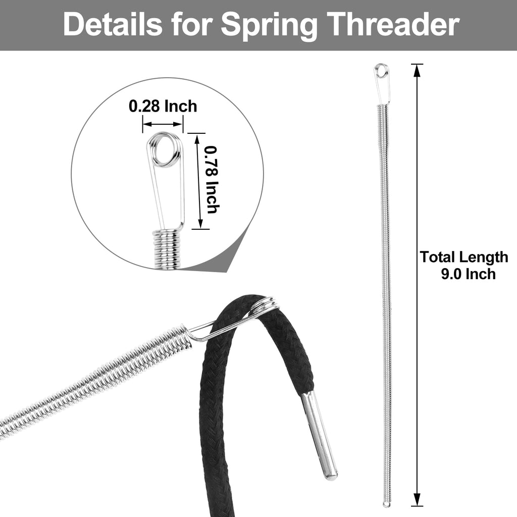8PCS Drawstring Cord, Replacement Drawstring for Sweatpants, 57 Inch Drawstrings Replacement with Easy Threaders, Draw Strings for Shorts Pants Jackets Coats Hoodies (Black, White)