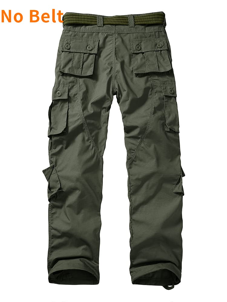 Men's Outdoor Hiking Pants, Tactical Pants Lightweight Casual Work Ripstop Cargo Pants for Men with Pockets