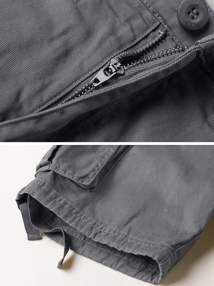 Mens Cargo Shorts Relaxed Fit Camo Casual Shorts Multi-Pocket Work Shorts with Pockets 11" Inseam
