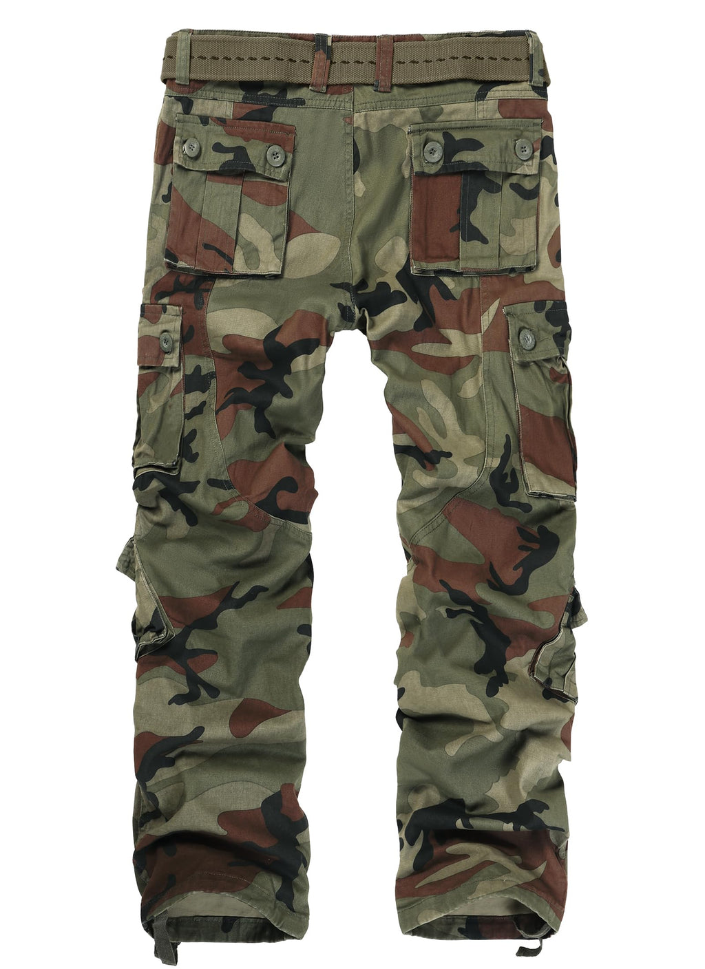 Men's Cargo Pants, Casual Outdoor Camo Pants, Relaxed Fit Work Pants with Multi Pockets