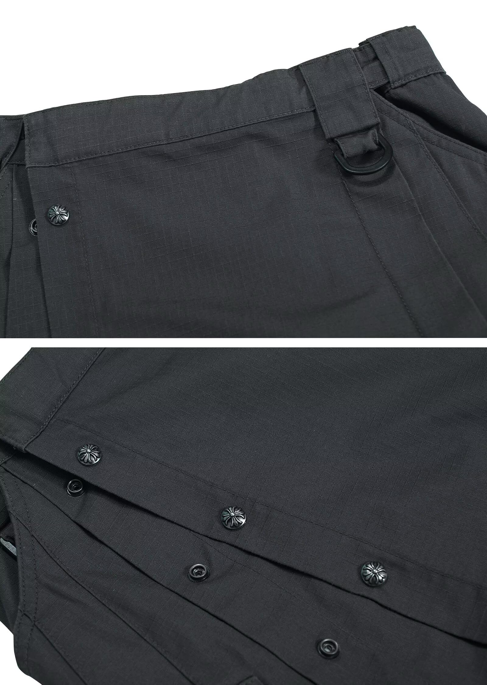 Men's Camo Scottish Outdoor Utility Kilt - 23" Length Pleated Tactical Irish Hybrid Kilt With Pockets