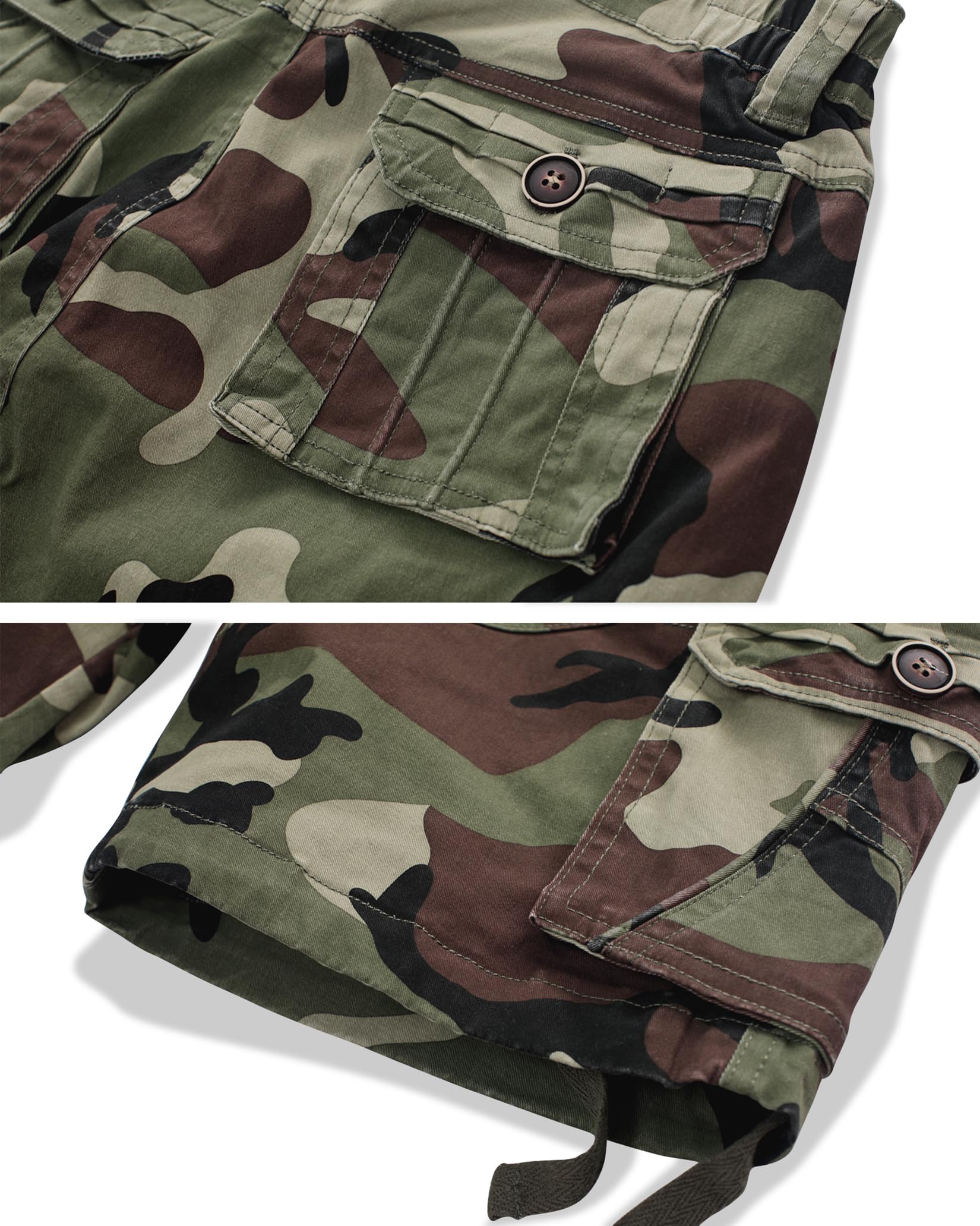 Womens Hiking Shorts, Bermuda Cargo Shorts, 10" Casual Summer Jorts Y2K Shorts with Multi Pockets