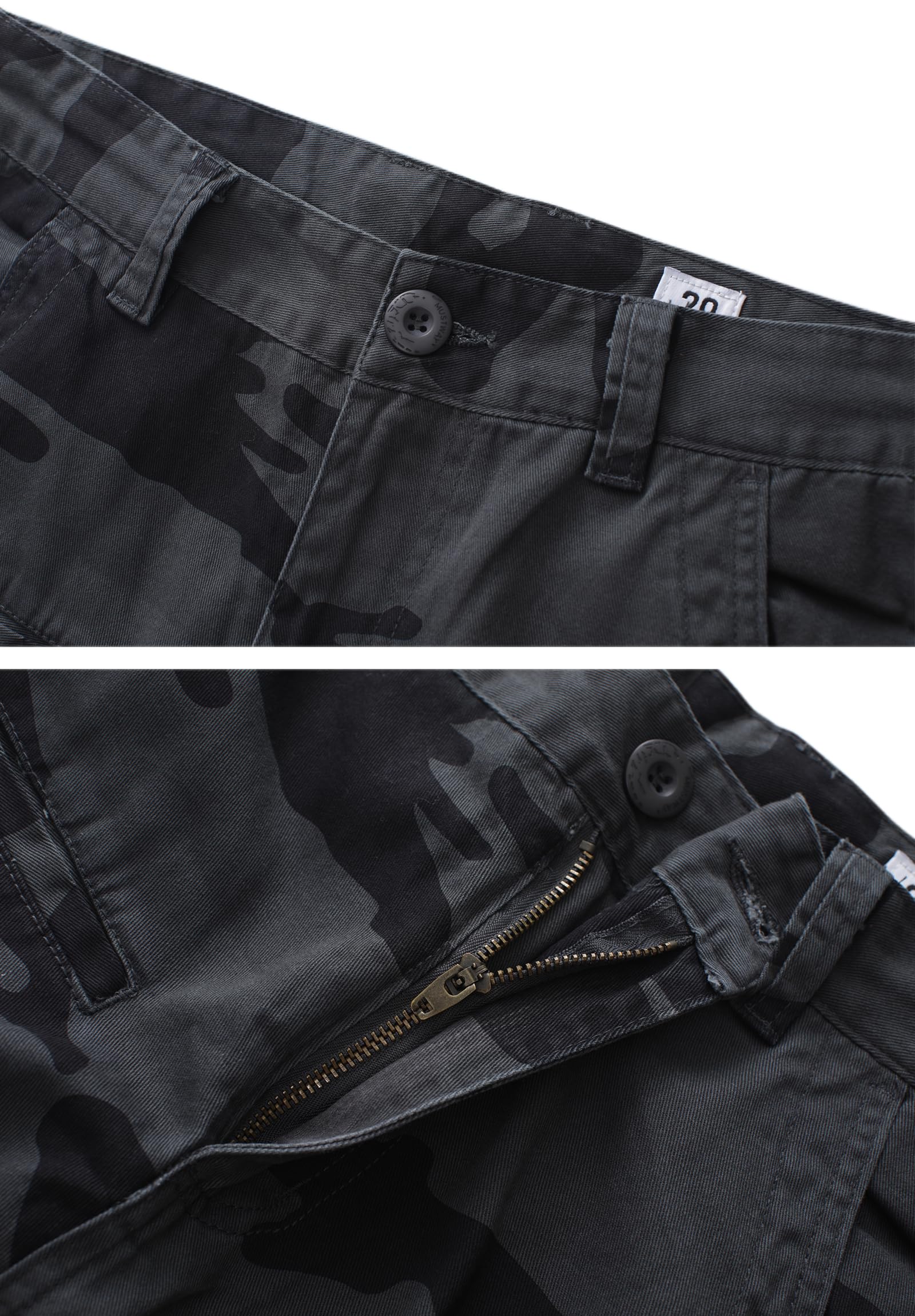Men's Cargo Pants, Casual Outdoor Camo Pants, Relaxed Fit Work Pants with Multi Pockets
