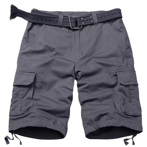 Mens Cargo Shorts Relaxed Fit Camo Casual Shorts Multi-Pocket Work Shorts with Pockets 11" Inseam
