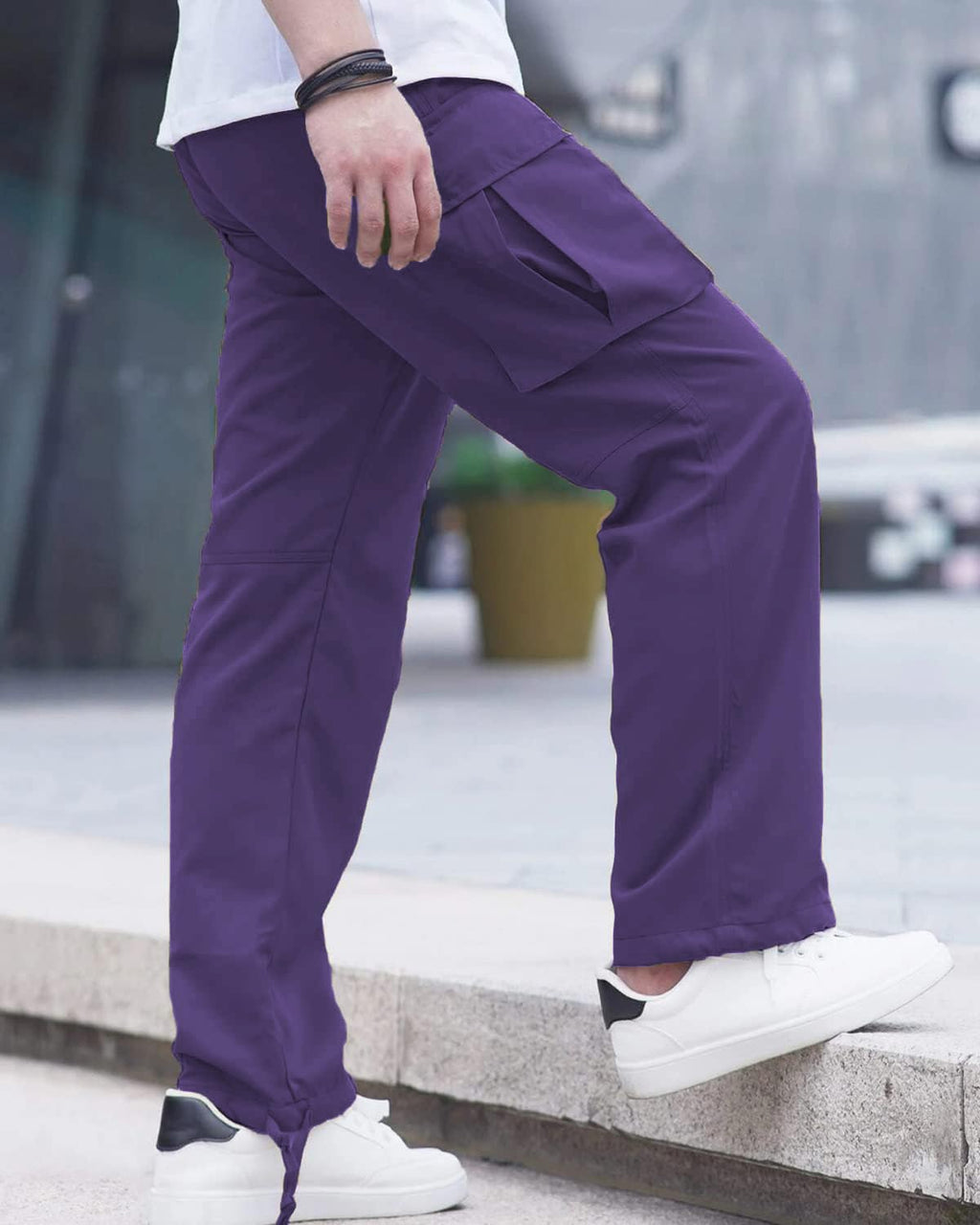 LYRXXX Men's Casual Cargo Pants Hiking Pants Workout Joggers Sweatpants for Men