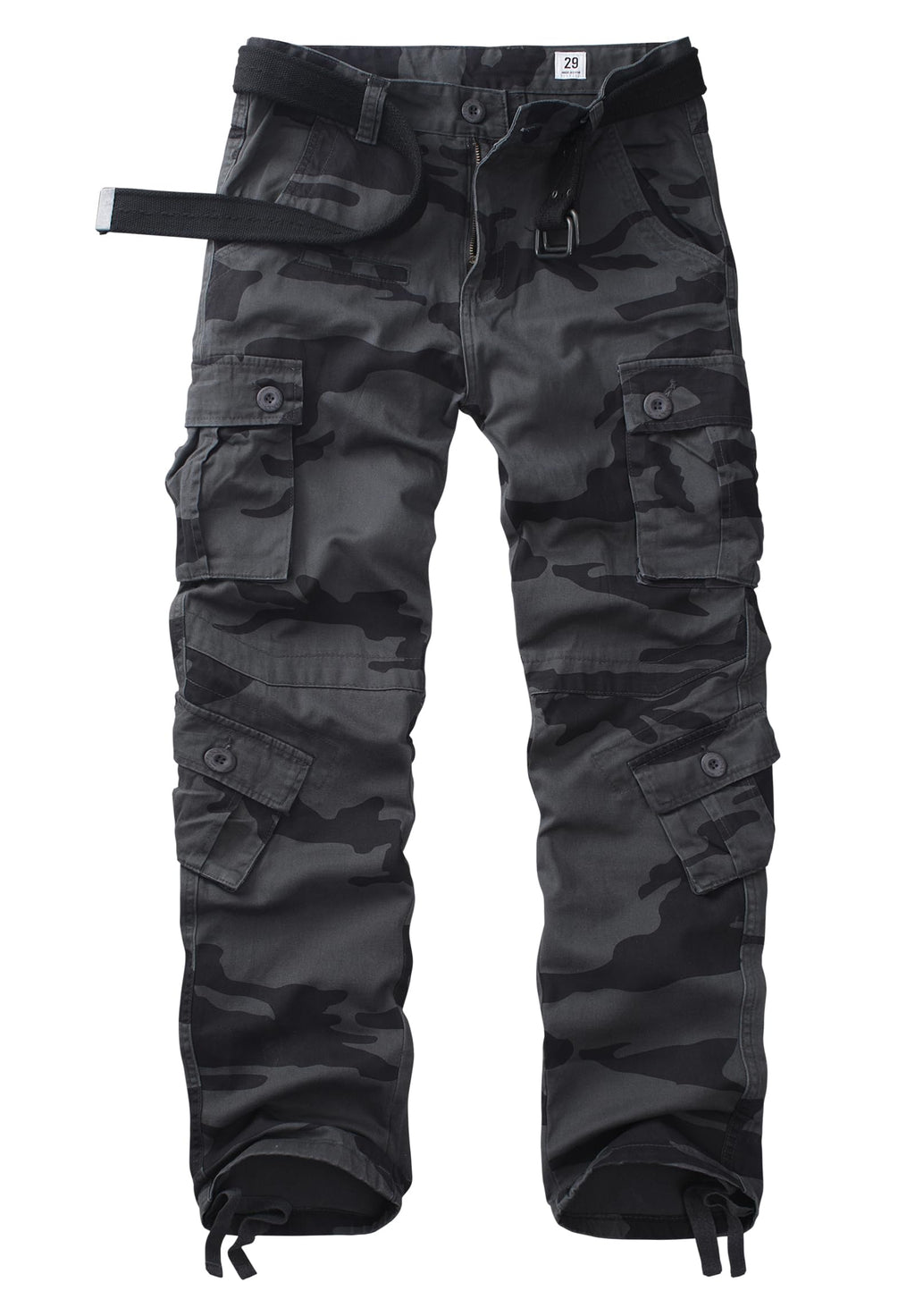 Men's Cargo Pants, Casual Outdoor Camo Pants, Relaxed Fit Work Pants with Multi Pockets
