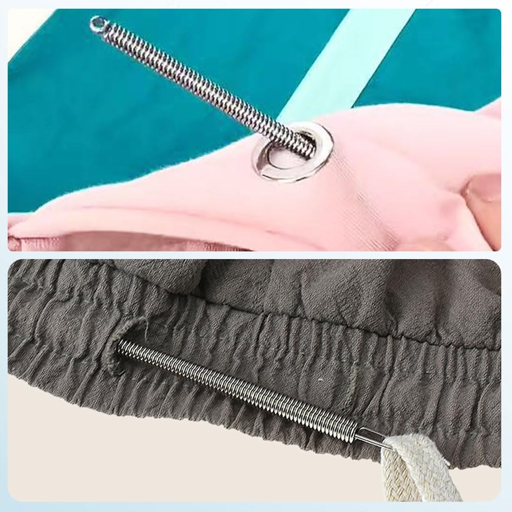 Runsgo DIY Rope Threader Clip,2024 New Sewing Clips Drawstring Threader Tool Set,for Drawstring Replacement for Hoodies, Shorts, Pants (A*2+B*2)