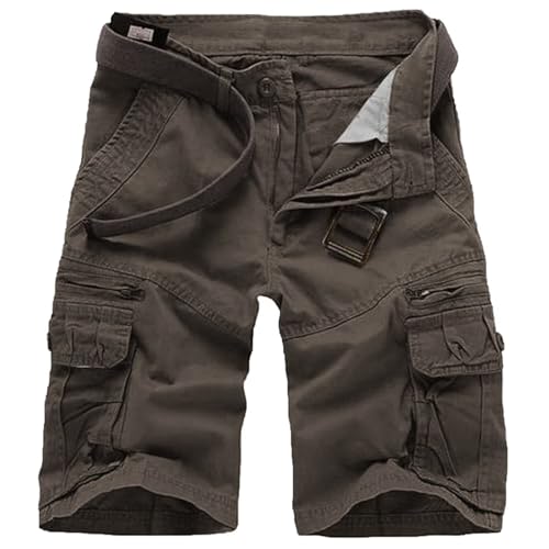 Men's Cargo Shorts Relaxed Fit, Cotton Twill Work Shorts, Outdoor Lightweight Casual Shorts for Men with Pockets
